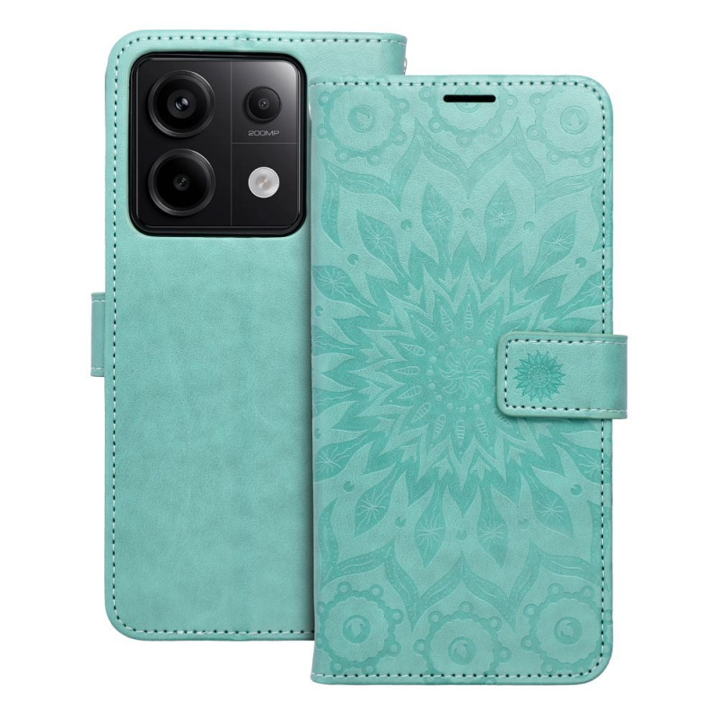 OEM Pouzdro Forcell MEZZO Book XIAOMI Redmi NOTE 13 PRO 5G mandala zelené