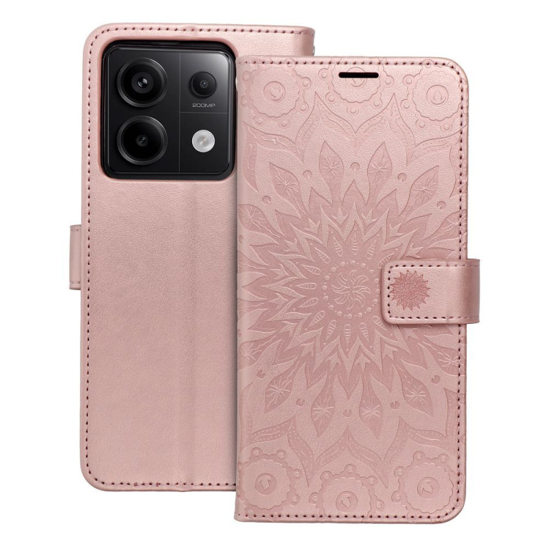 OEM Pouzdro Forcell MEZZO Book XIAOMI Redmi NOTE 13 PRO 5G mandala zlato růžové