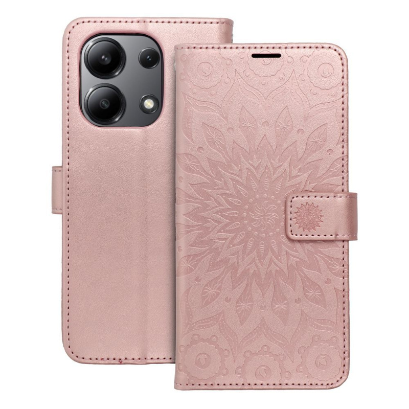 OEM Pouzdro Forcell MEZZO Book XIAOMI Redmi NOTE 13 4G mandala zlato růžové