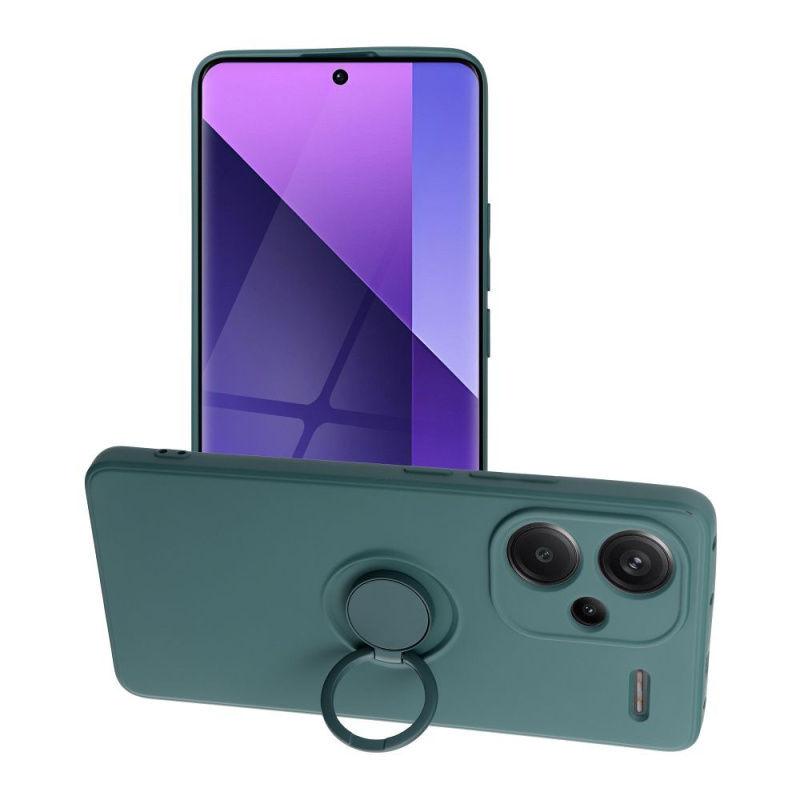 OEM Pouzdro Forcell SILICONE RING XIAOMI Redmi NOTE 13 PRO+ 5G zelené