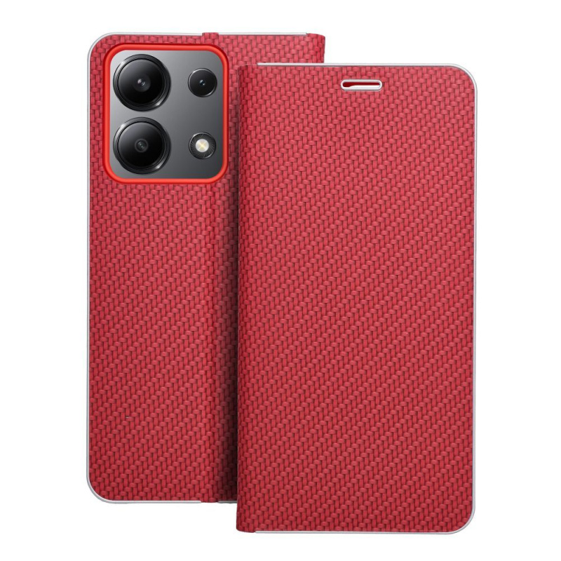 OEM Pouzdro Forcell Luna Carbon XIAOMI Redmi NOTE 13 4G červené