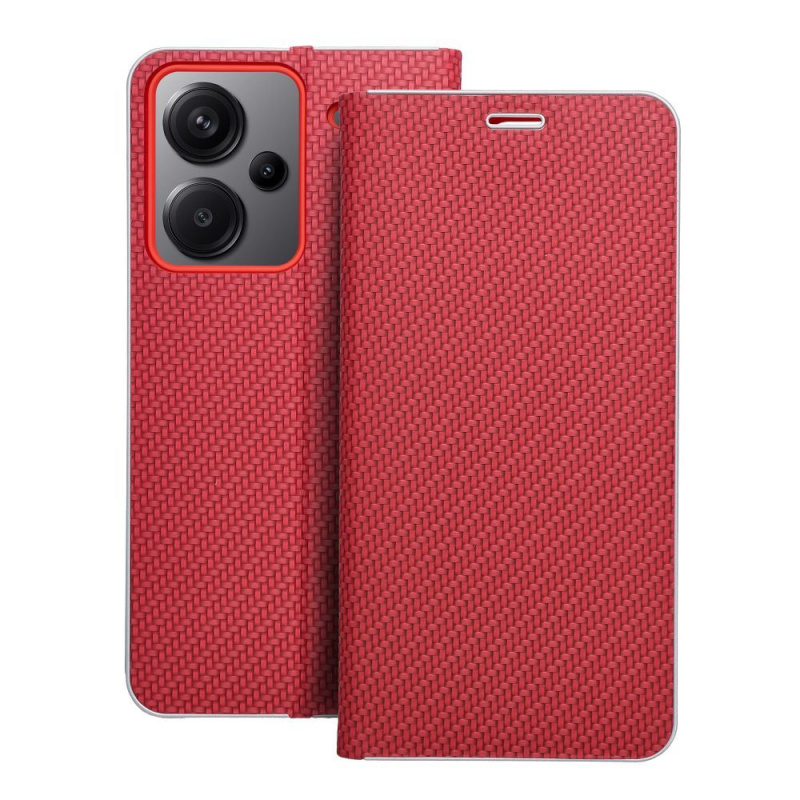 OEM Pouzdro Forcell Luna Carbon XIAOMI Redmi NOTE 13 PRO Plus 5G červené