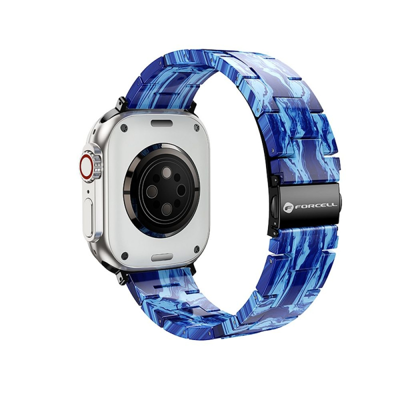 FORCELL F-DESIGN FA04 řemínek APPLE Watch 42 / 44 / 45 / 49 mm modrý