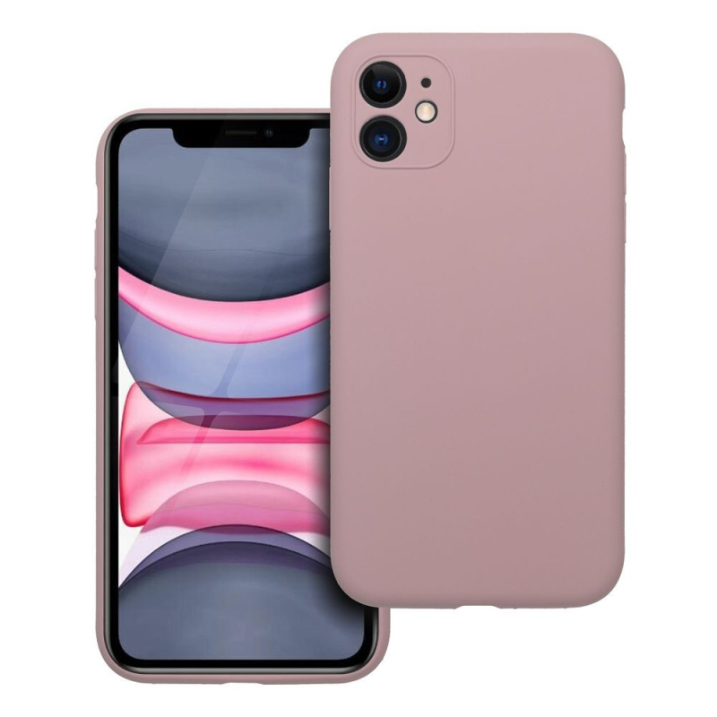 OEM Pouzdro SILICONE 2mm APPLE IPHONE 11 pudrově růžové