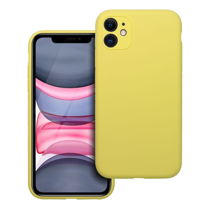 OEM Pouzdro SILICONE 2mm APPLE IPHONE 11 žluté