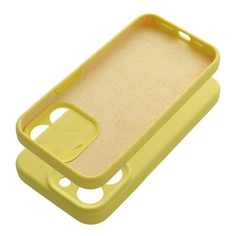 OEM Pouzdro SILICONE 2mm APPLE IPHONE 15 Pro žluté