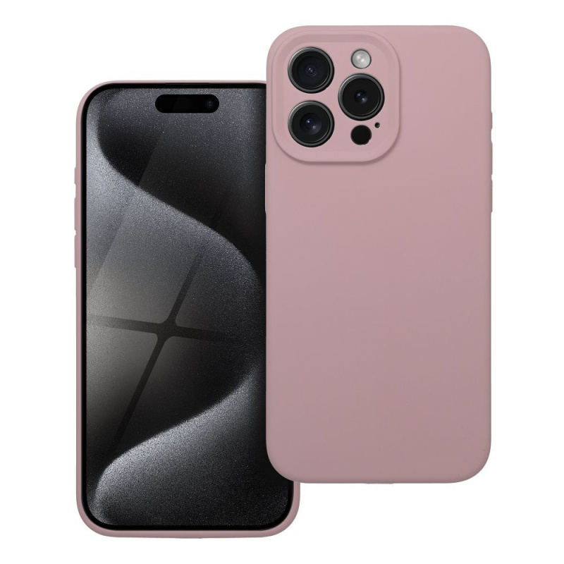 OEM Pouzdro SILICONE 2mm APPLE IPHONE 15 Pro Max pudrově růžové