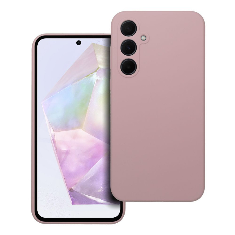 OEM Pouzdro SILICONE 2mm SAMSUNG Galaxy A35 5G pudrově růžové