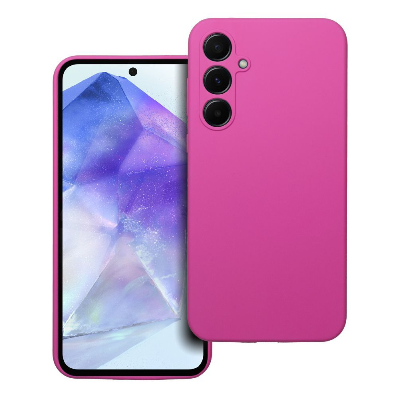 OEM Pouzdro SILICONE 2mm SAMSUNG Galaxy A55 5G růžové