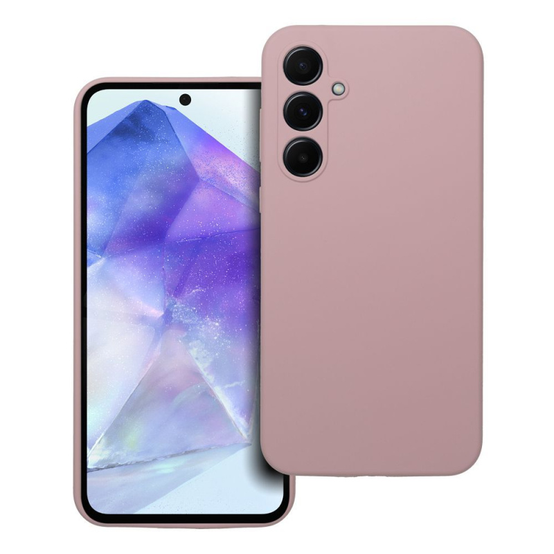 OEM Pouzdro SILICONE 2mm SAMSUNG Galaxy A55 5G pudrově růžové