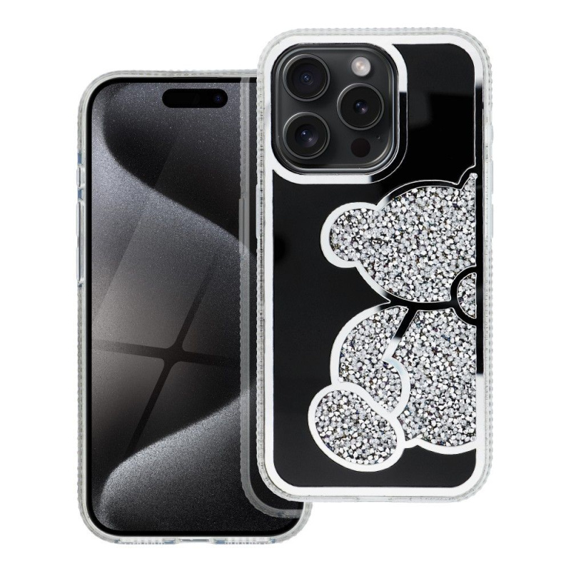 OEM Pouzdro TEDDY BEAR APPLE IPHONE 11 stříbrné