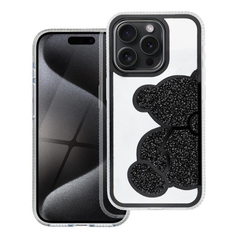 OEM Pouzdro TEDDY BEAR APPLE IPHONE 14 černé