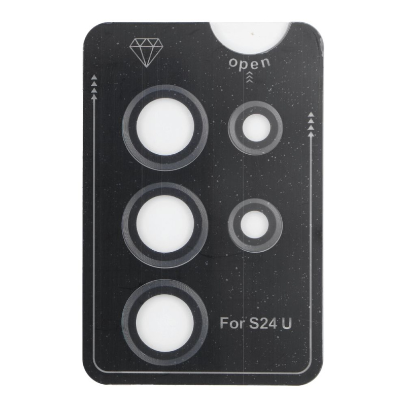 OEM Sklo fotoaparátu PROTECTOR 9H + aplikator SAMSUNG Galaxy S24 ULTRA černé