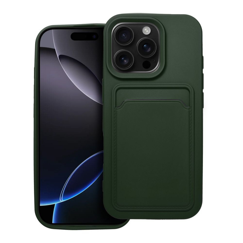 OEM Pouzdro Forcell CARD CASE APPLE IPHONE 16 Pro zelené