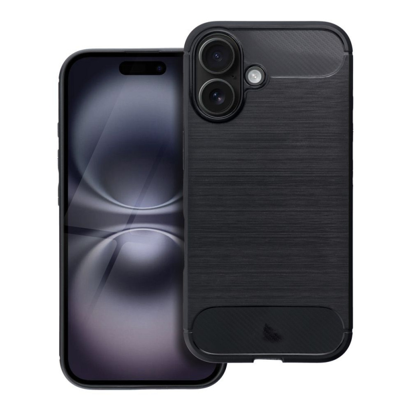 OEM Pouzdro CARBON APPLE IPHONE 16 černé