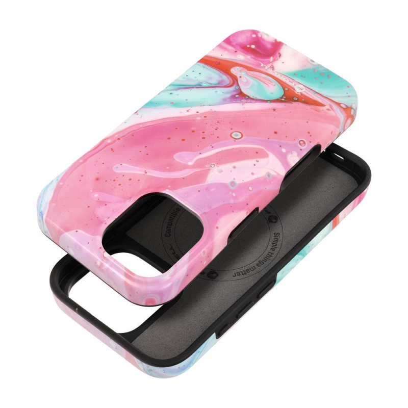 FORCELL F-PROTECT Mirage, Military Drop-Test pouzdro MagSafe pro APPLE IPHONE 16 pink marble