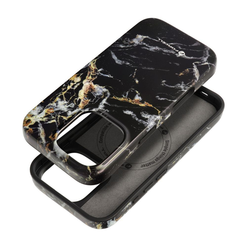 FORCELL F-PROTECT Mirage, Military Drop-Test pouzdro MagSafe pro APPLE IPHONE 16 PRO black marble