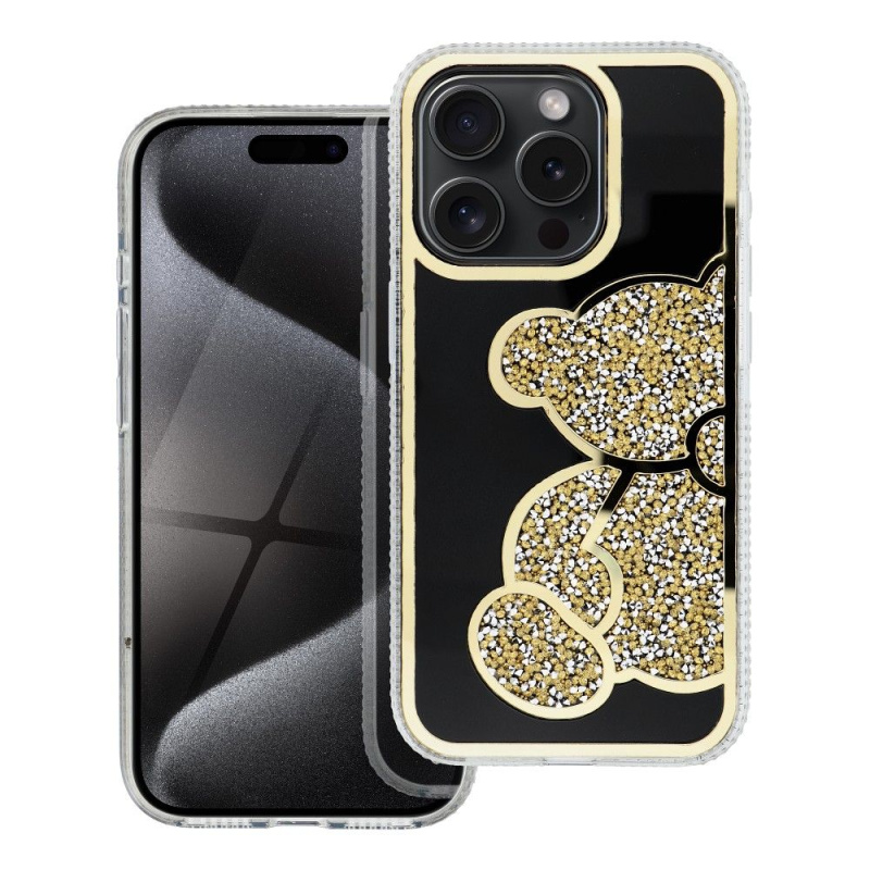 OEM Pouzdro TEDDY BEAR APPLE IPHONE 16 Plus zlaté