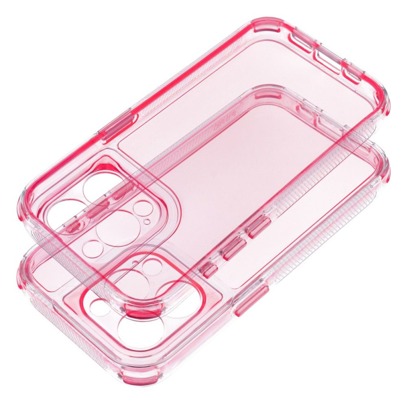 OEM Pouzdro MATRIX CLEAR APPLE IPHONE 15 Pro pudrově růžová