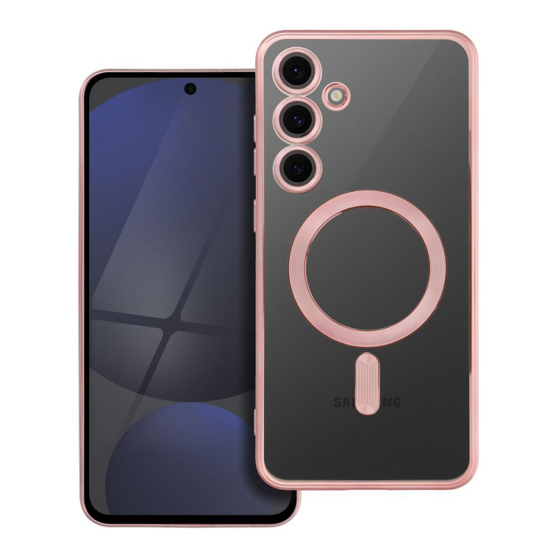 OEM Pouzdro Electro Mag Cover MagSafe SAMSUNG Galaxy S24 FE zlato růžové