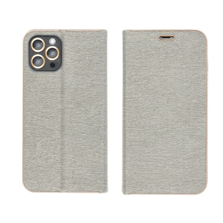 OEM Pouzdro LUNA Book Gold XIAOMI Redmi 14C stříbrné