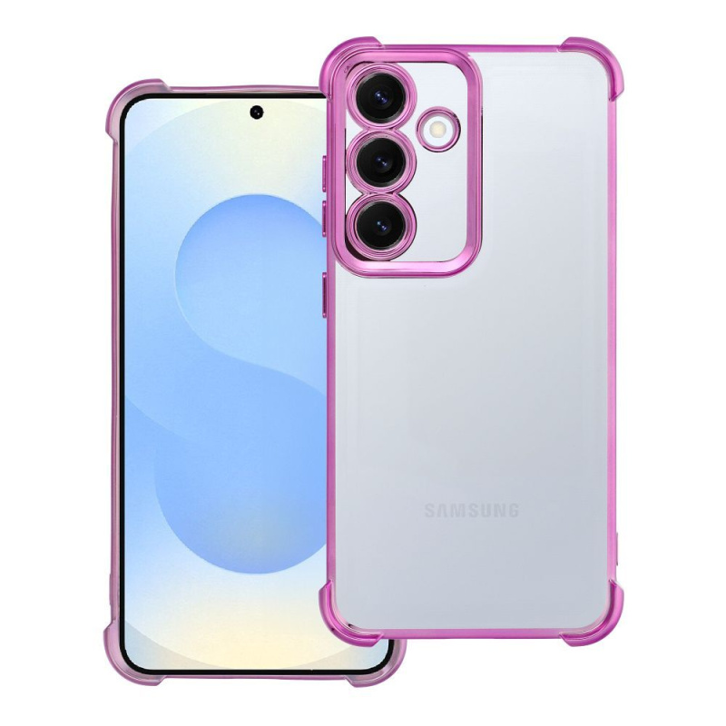 OEM Pouzdro ANTISHOCK ELECTRO SAMSUNG Galaxy S25 růžové