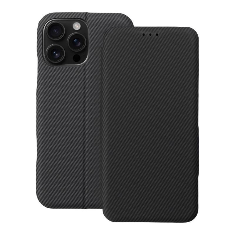 OEM Pouzdro FOLIO Side Magnet APPLE IPHONE 16 PRO MAX šedé