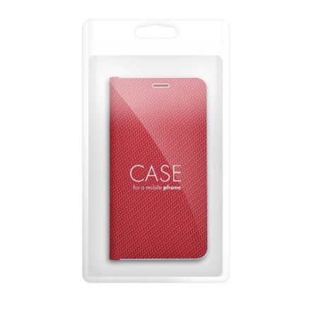 OEM Pouzdro LUNA Book Carbon SAMSUNG Galaxy A26 5G červené