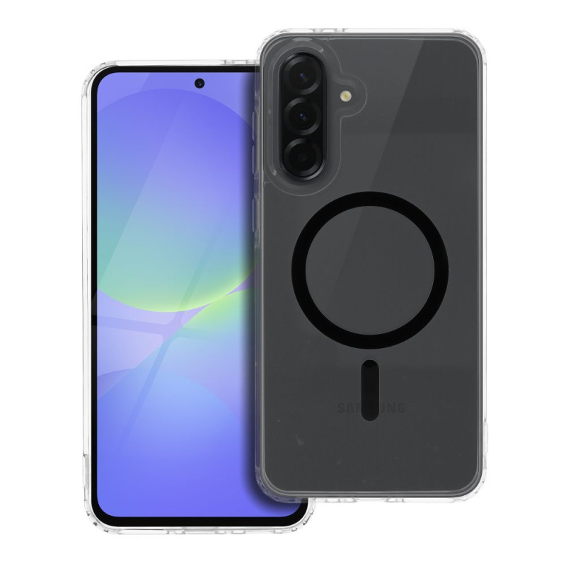 OEM Pouzdro Drop Glue Colorful Ring Mag Cover MagSafe SAMSUNG Galaxy A36 černé