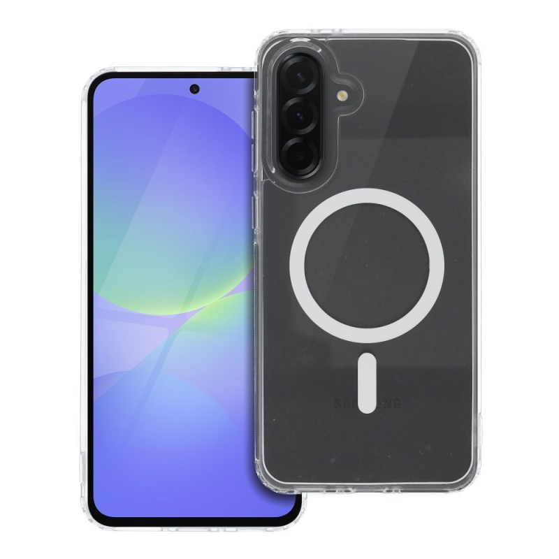 OEM Pouzdro Drop Glue Colorful Ring Mag Cover MagSafe SAMSUNG Galaxy A36 bílé