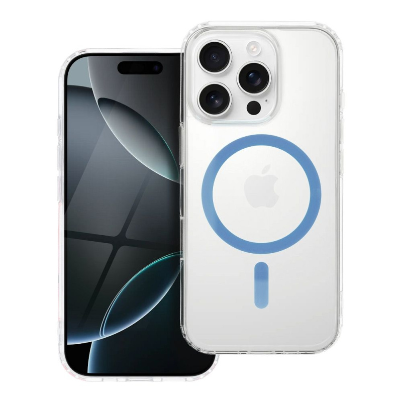 OEM Pouzdro Drop Glue Colorful Ring Mag Cover MagSafe SAMSUNG Galaxy S25 PLUS světle modré