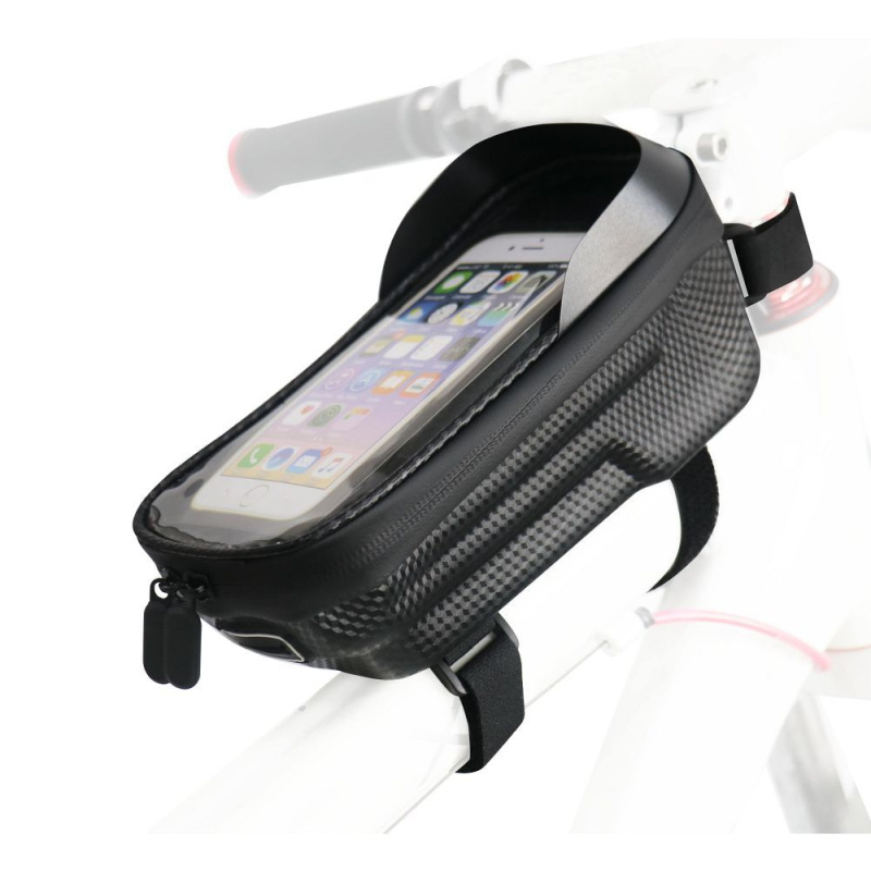 OEM Vodotěsná taška na rám na kolo se zipem FSBFB-451, černá