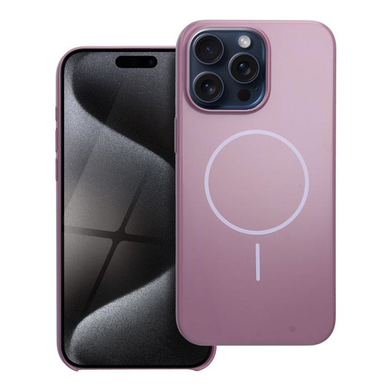 OEM Glossy Mag Cover MagSafe APPLE IPHONE 15 PRO MAX fialové