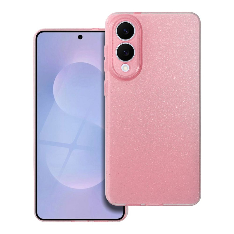 OEM Pouzdro CLEAR CASE 2mm BLINK SAMSUNG Galaxy S25 Edge růžové