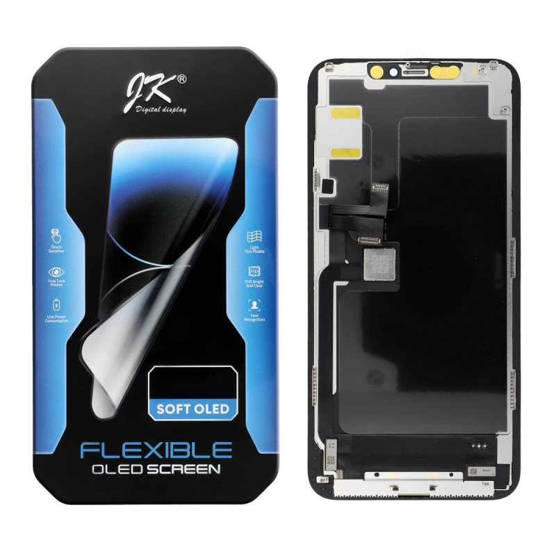 Displej JK pro Apple iPhone 11 Pro Max – Soft OLED (Change IC), náhradní OLED obrazovka černá