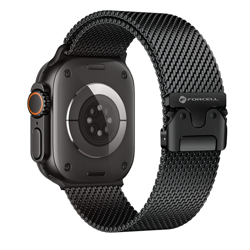 Řemínek Apple Watch Forcell F-Design FA11 ocelová západka 38 / 40 / 41 mm černý