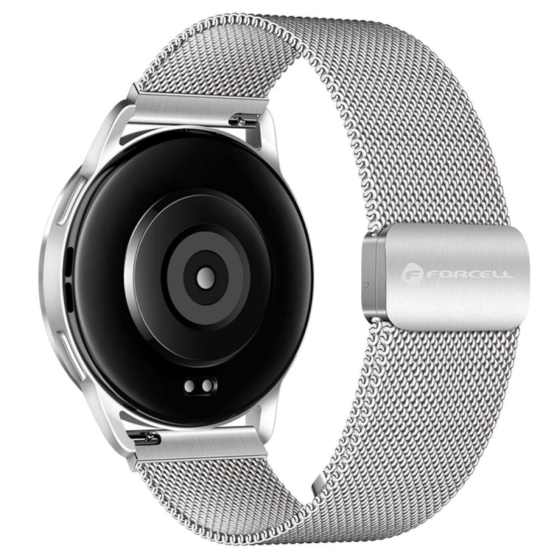 Řemínek Samsung Galaxy Watch Forcell F-Design FS11 magnetická ocel 22 mm stříbrný