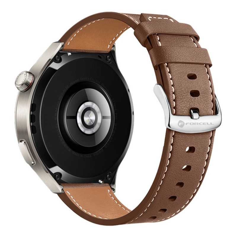 Řemínek Samsung Galaxy Watch Forcell F-Design FS21 eko kůže 22 mm hnědý