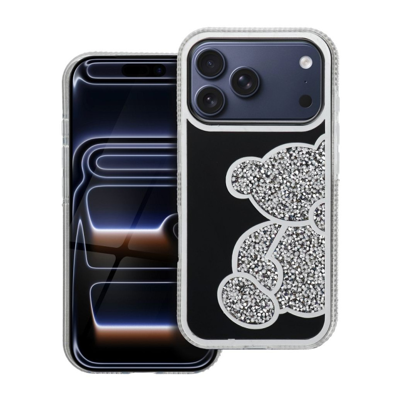 OEM Pouzdro TEDDY BEAR IPHONE 17 Pro stříbrné