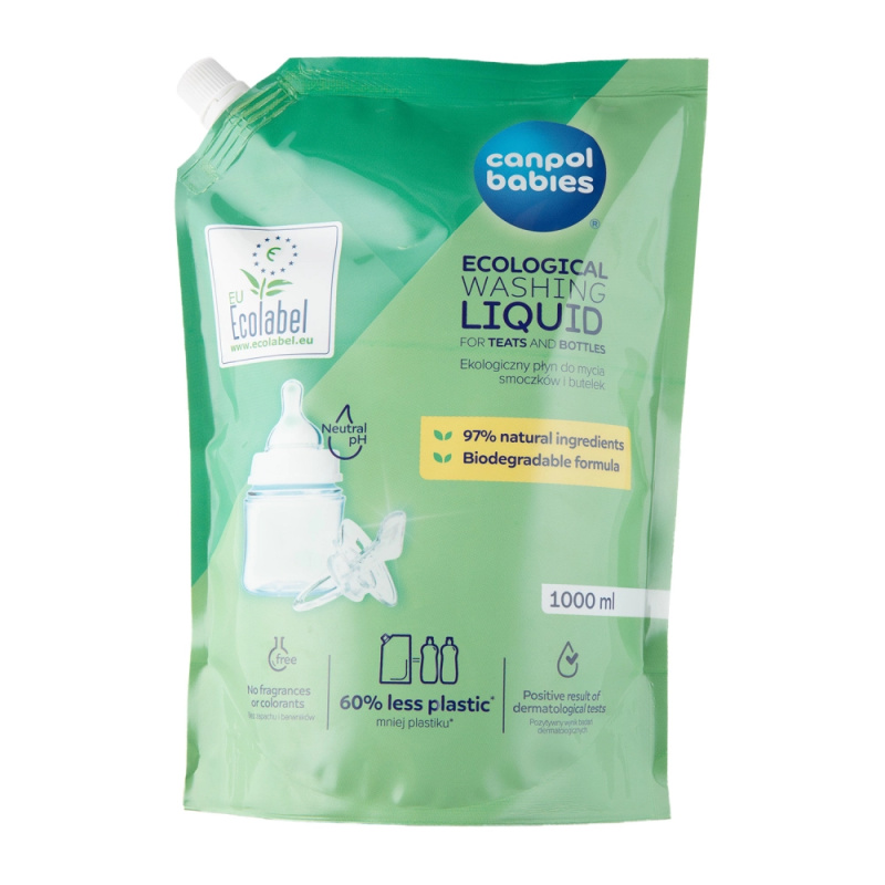 Canpol babies Ecological Washing Liquid mycí prostředek na dětské potřeby náhradní náplň 1000 ml