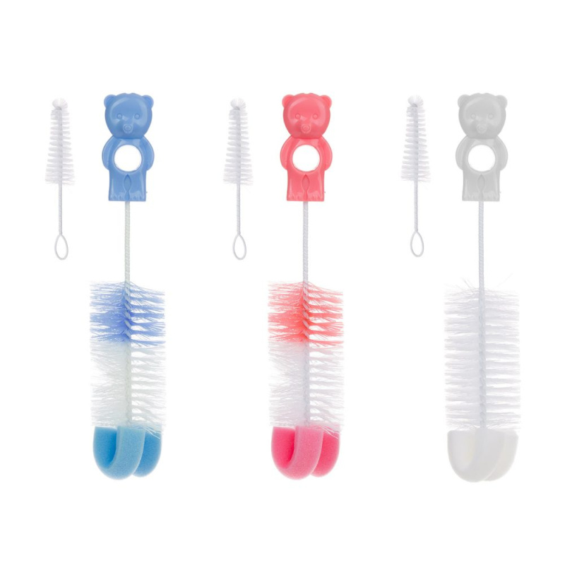 Kartáč na lahve s houbičkou a kartáčkem CANPOL babies