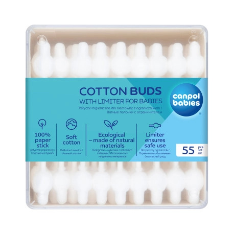 Canpol babies Hygiene vatové tyčinky pro děti 56 ks