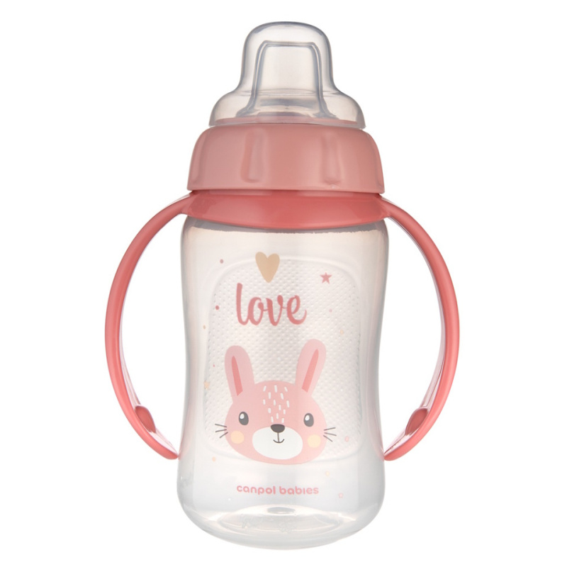 Canpol babies Cute Animals Training Cup tréninkový hrnek Rabbit 6m+ 320 ml