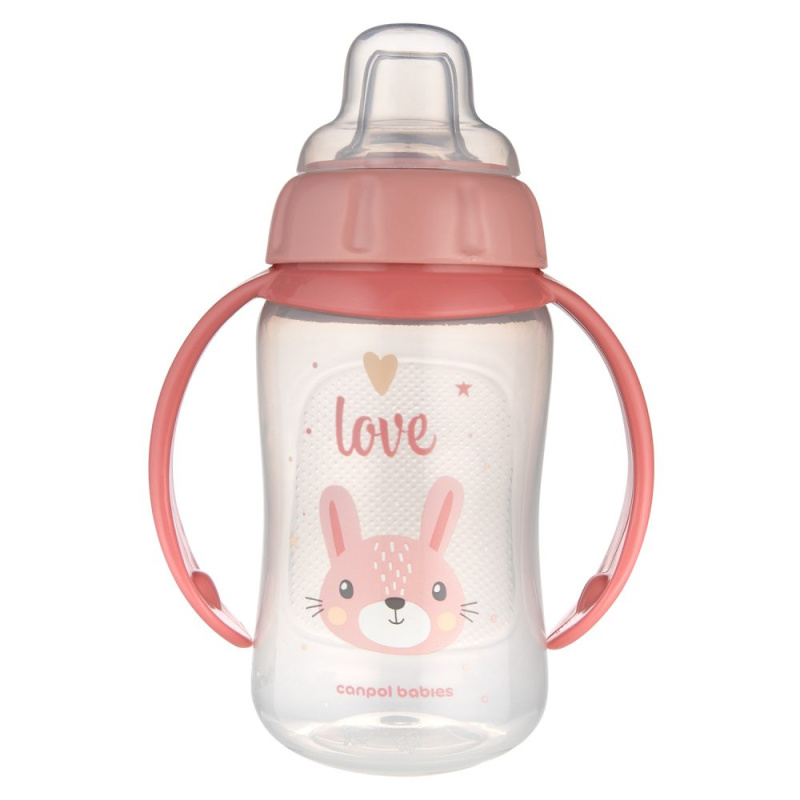 Canpol babies Cute Animals Training Cup tréninkový hrnek Rabbit 6m+ 320 ml