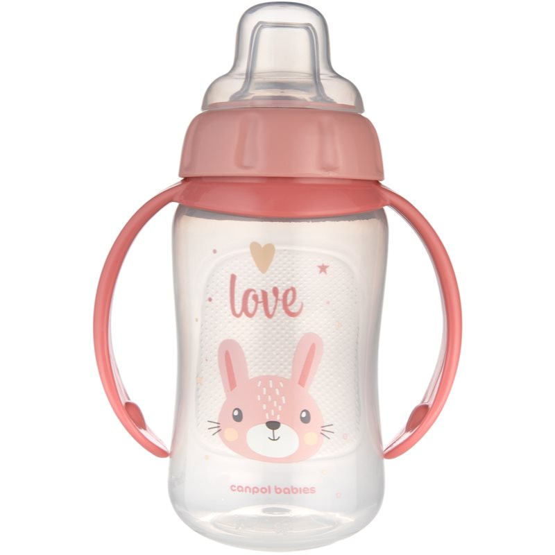 Canpol babies Cute Animals Training Cup tréninkový hrnek Rabbit 6m+ 320 ml