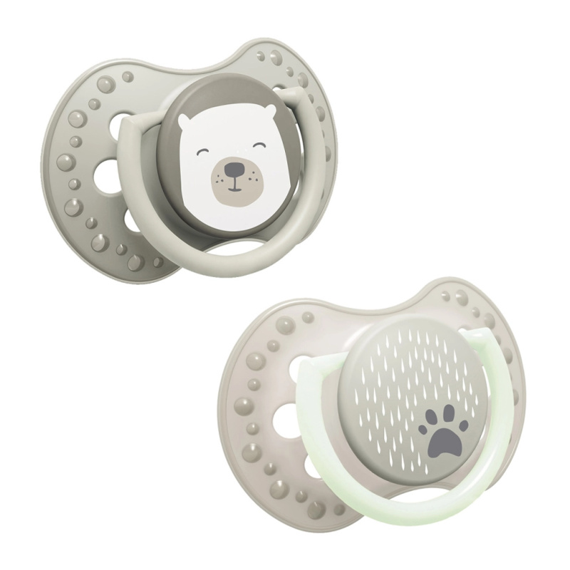 LOVI Dudlík svítící silikonový dynamický BUDDY BEAR 0-6m 2ks