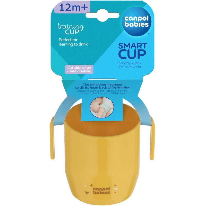 Canpol babies Smart tréninkový hrneček žlutý 180 ml
