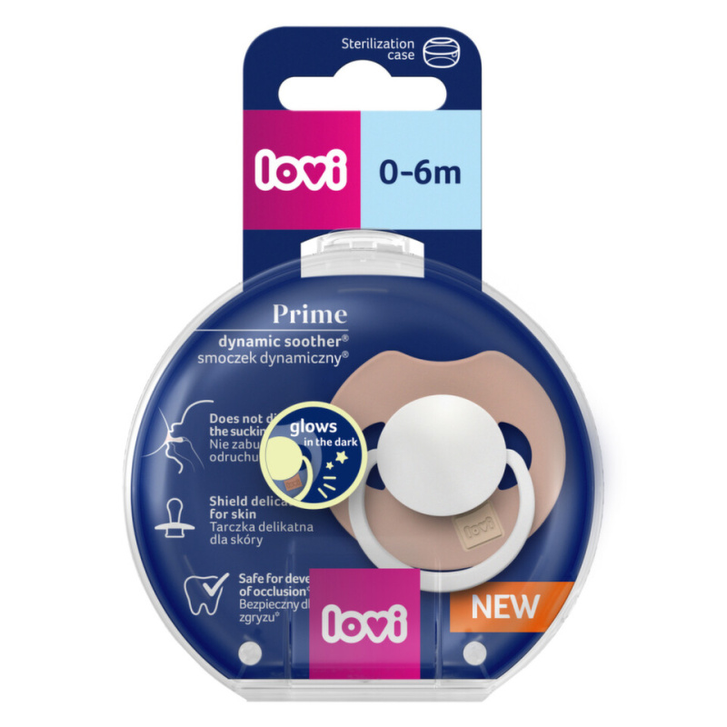 LOVI PRIME 0-6m dudlík Blush 1 ks