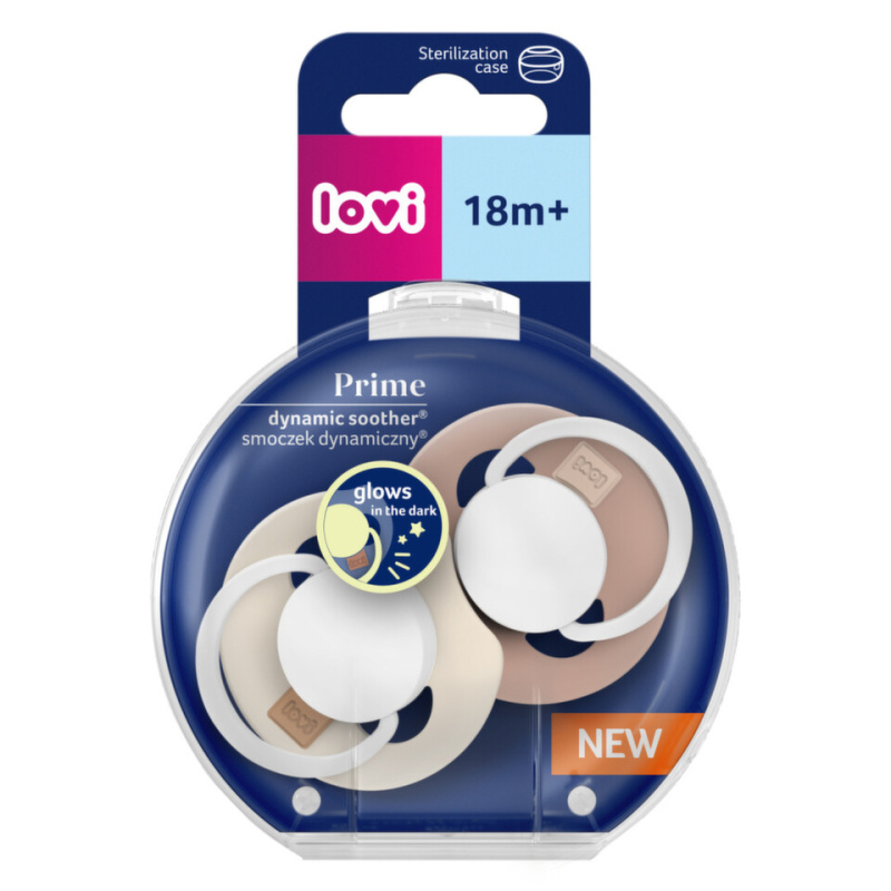 LOVI PRIME 18m+ dudlík Ivory/Blush 2 ks
