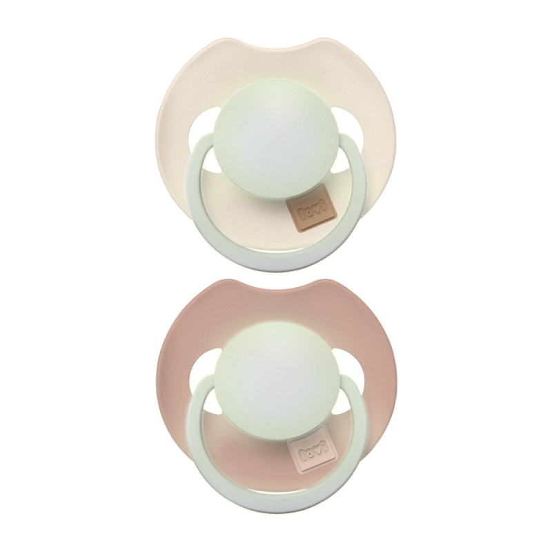 LOVI PRIME 18m+ dudlík Ivory/Blush 2 ks